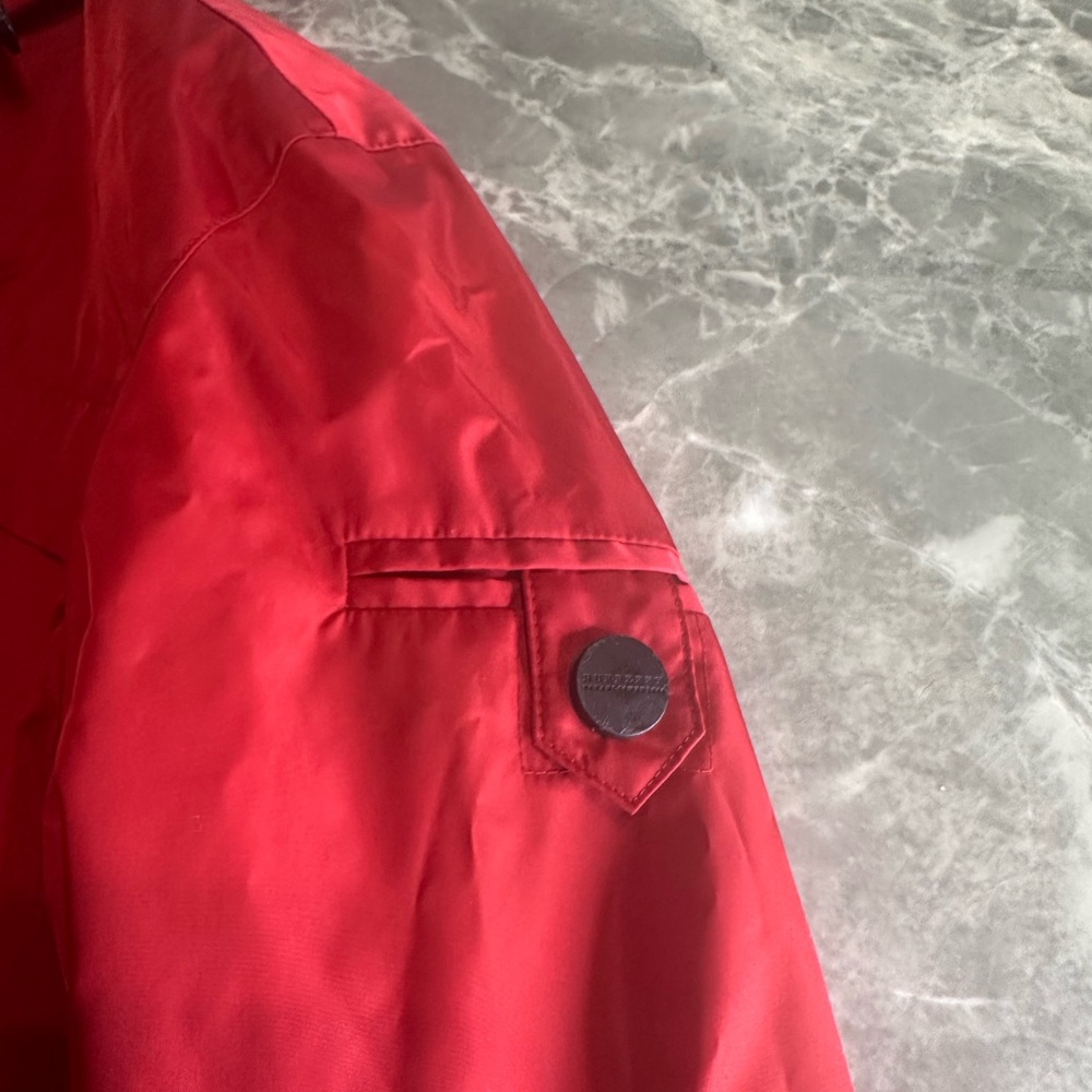 Burberry London Red Modern Lightweight Jacket Excellent Condition Size M $600 - Picture 6 of 10
